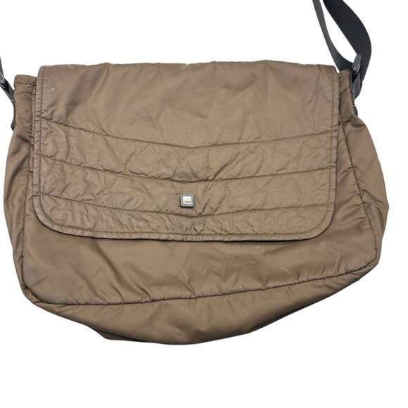 LOLË Brown 100% Nylon Crossbody Messenger Bag Quilted Puffer Design Rare - Picture 5 of 10